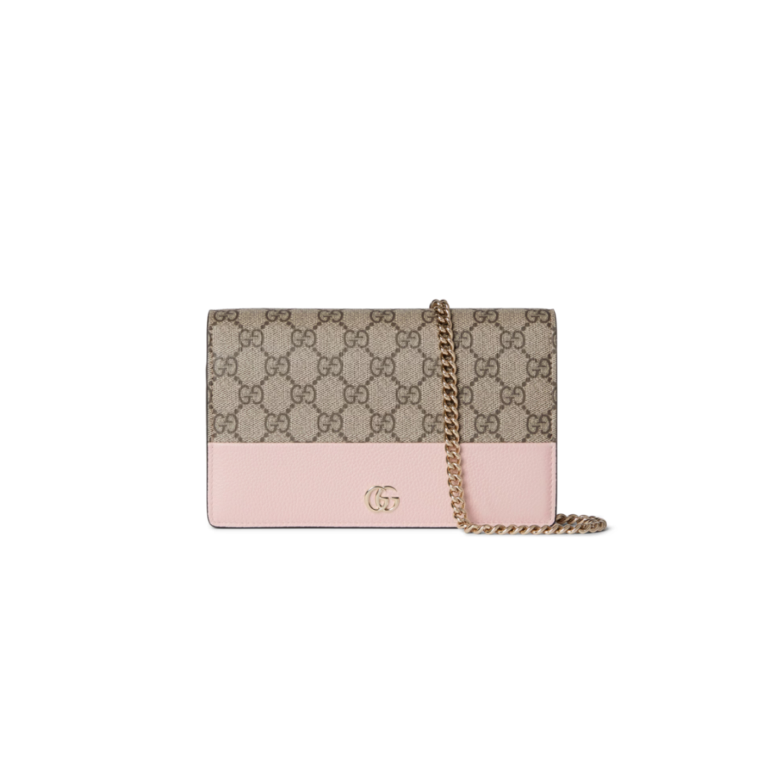 GUCCI GG MARMONT BI-COLOR WALLET ON CHAIN 497985 (20*12.5*4cm)